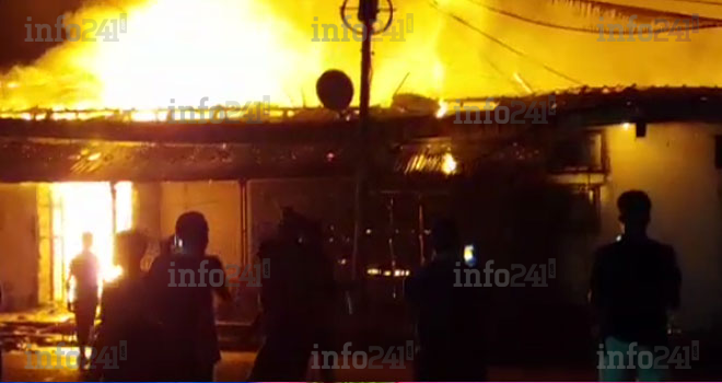 Lambaréné&nbsp;: Un violent incendie réduit en cendres plusieurs habitations à Matériaux